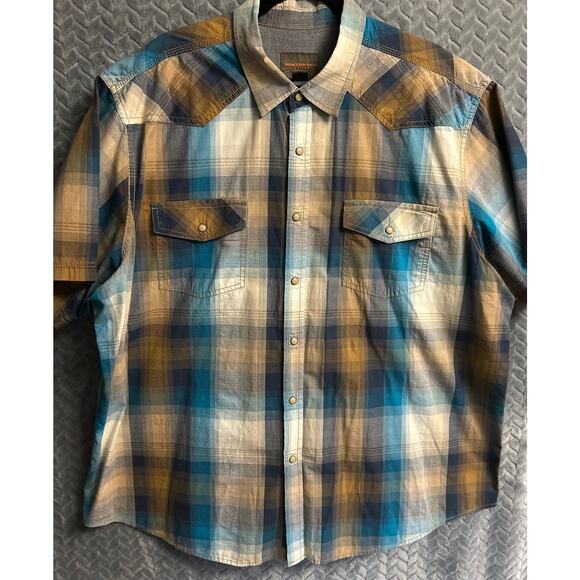 Northwest Territory Western Style Mens Short Sleeve Shirt Size XXL Cowboy - Picture 1 of 4